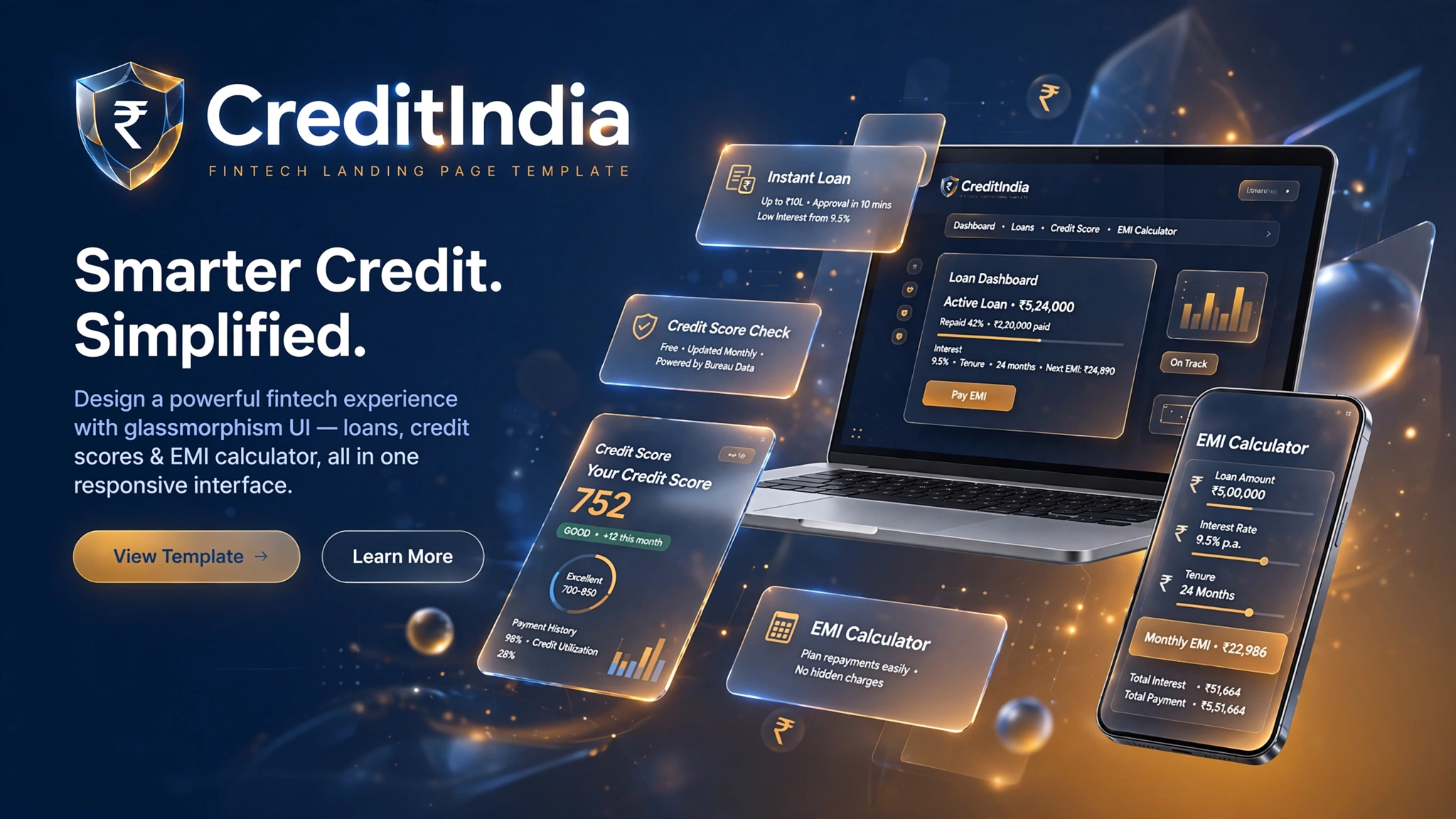 EasyLoan - Premium Personal Loan Landing Page