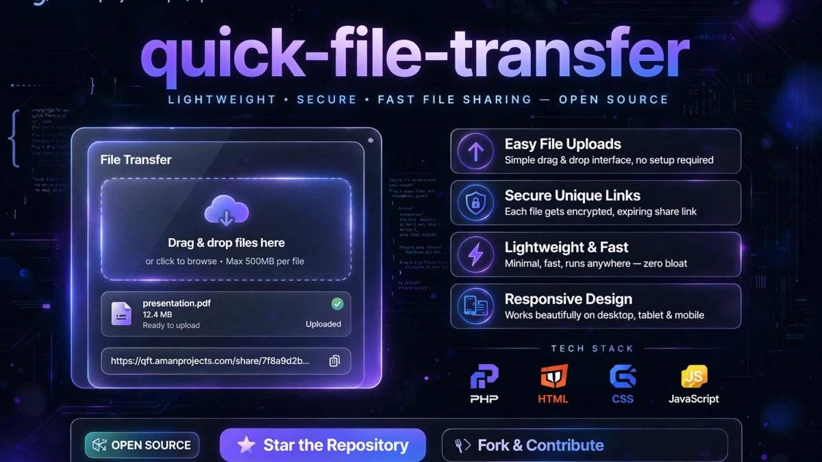 How We Built Quick File Transfer: A Fast, Secure & Open-Source File Sharing App