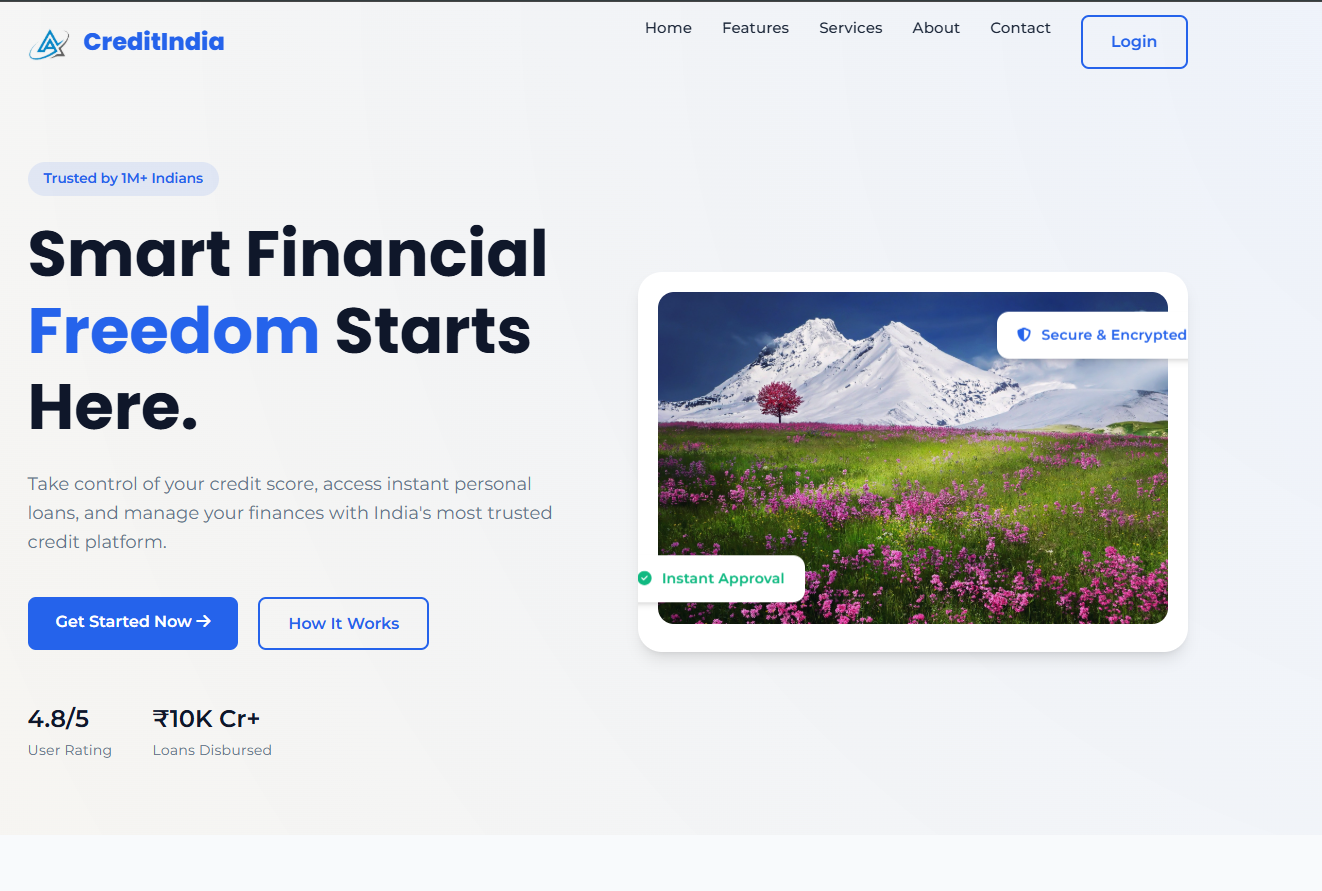 CreditIndia - Financial Freedom Starts Here project screenshot