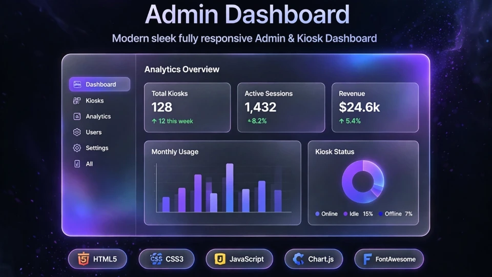 OmniKiosk Admin Dashboard — AmanProjects